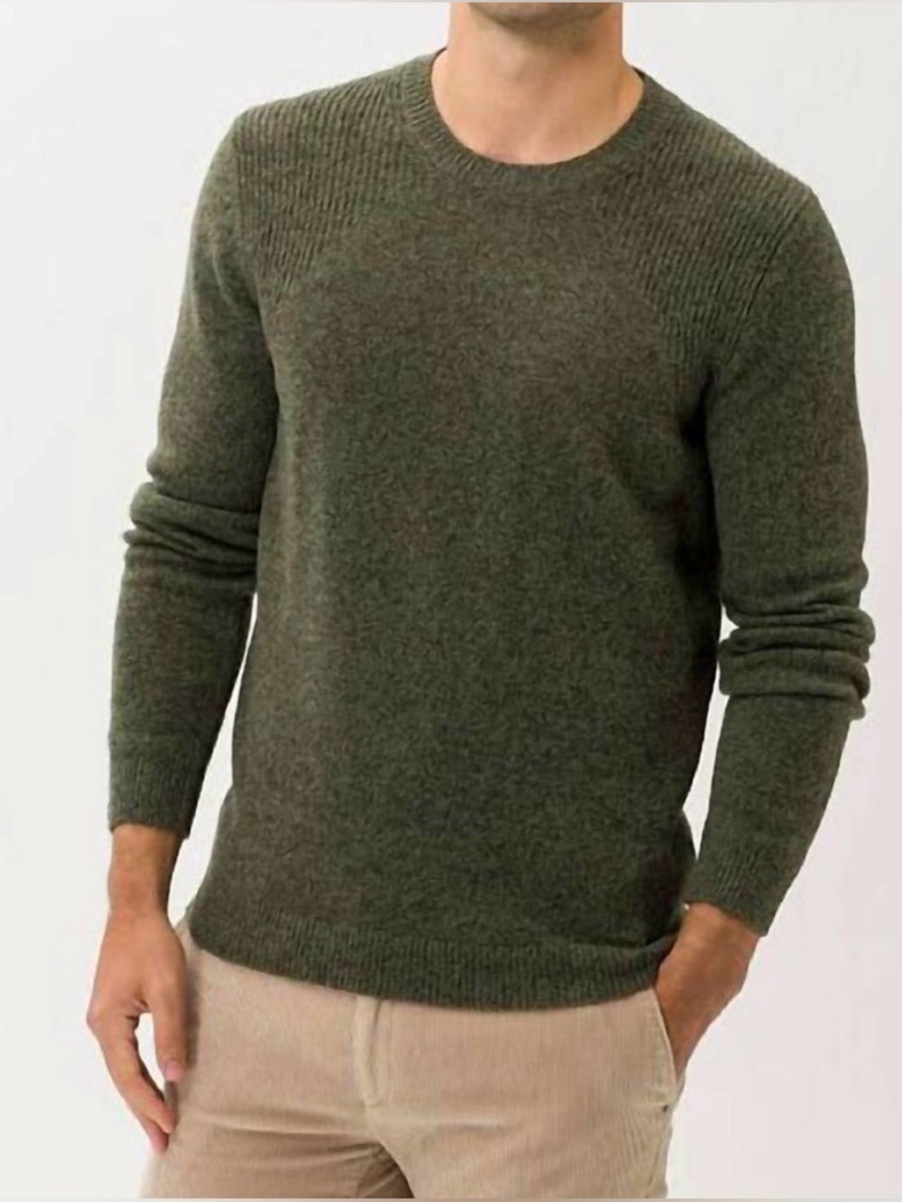 Brax Olive Green Rick crewneck pullover sweater men’s small